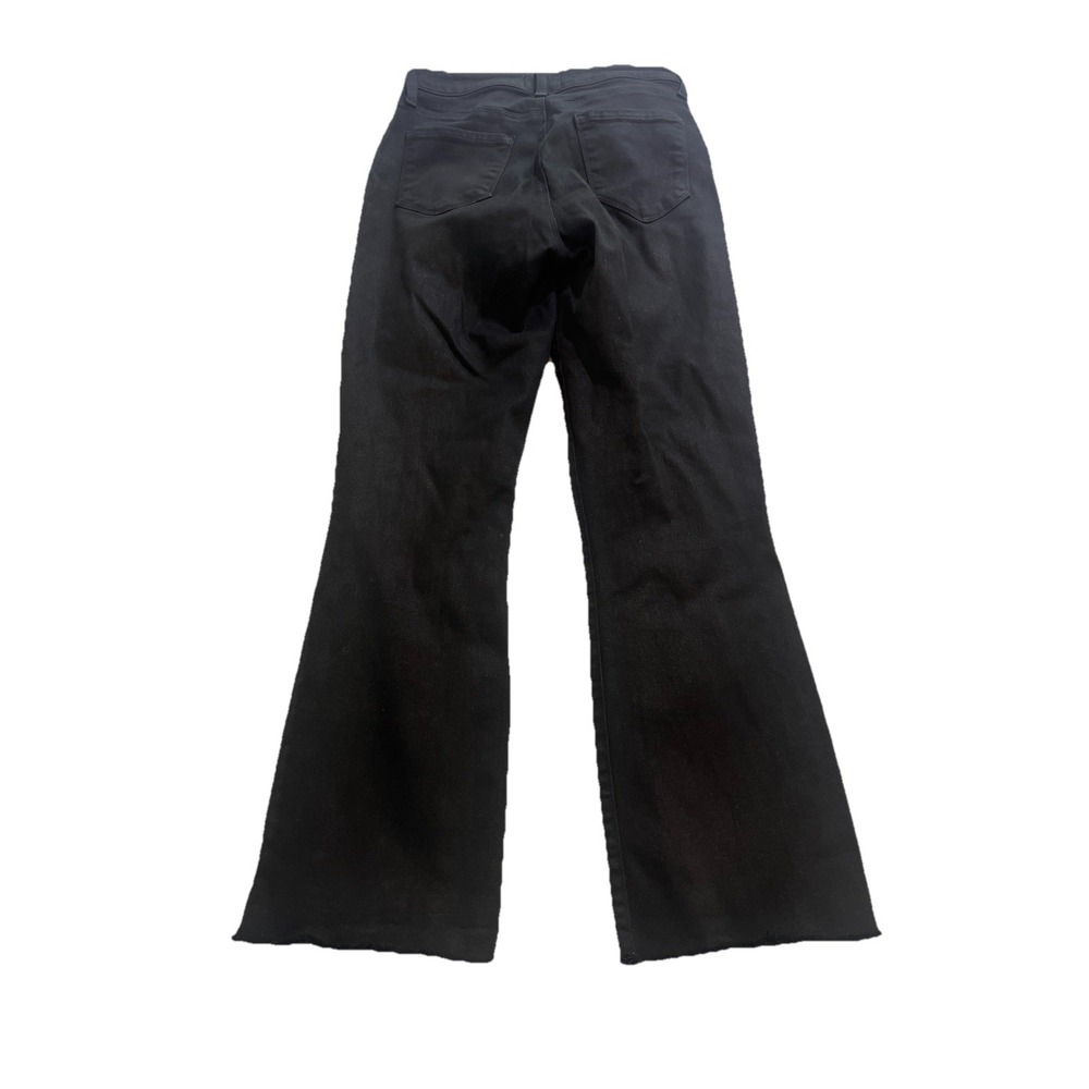 L'agence Kendra High Rise Cropped Flare Pant Noir Coated Cotton Stretch Size 27 - Picture 10 of 10